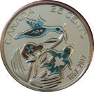 25 Cents - Elizabeth II (Hope for a Green Future; coloured)