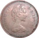 1 Cent - Elizabeth II (2nd portrait; light type)