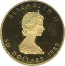 50 Dollars - Elizabeth II (2nd Portrait; 1 oz. Gold Bullion Coinage)