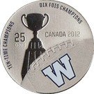 25 Cents - Elizabeth II (Grey Cup History; Winnipeg Blue Bombers)