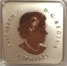 3 Dollars - Elizabeth II (Maple Leaf Quartet - upper left)
