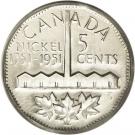 5 Cents - George VI (Discovery of Nickel)