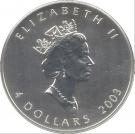 4 Dollars - Elizabeth II (Maple Leaf Hologram)