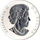 25 Cents - Elizabeth II (Grey Cup History; Edmonton Eskimos)
