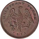 ½ Penny - imitation (Britannia & Eagle)