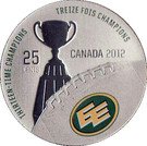 25 Cents - Elizabeth II (Grey Cup History; Edmonton Eskimos)