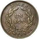 1 Sou (Belleville - 16 cherry leaves / 2 shamrocks)