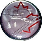25 Cents - Elizabeth II (Alpine Skiing; coloured)