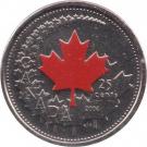 25 Cents - Elizabeth II (Colored Canada Day)