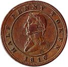 ½ Penny - Montreal (bust & ship token)