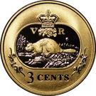 3 Cents - Elizabeth II (Postage Stamp Gold Plated)