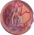 25 Cents - Elizabeth II (Wheelchair Curling; coloured)