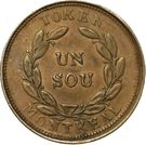 1 Sou (Belleville - 16 cherry leaves / 4 shamrocks)