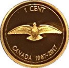 1 Cent - Elizabeth II (Centennial Rock Dove; 2017 Version)