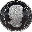 1 Dollar - Elizabeth II (4th portrait; 25th Anniversary of the Loonie - Fine Silver)