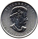 5 Dollars - Elizabeth II (1 oz. Wood Bison)