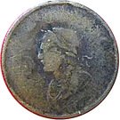 ½ Penny - George Ords (Bust & Harp)