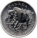 5 Dollars - Elizabeth II (1 oz. Wood Bison)
