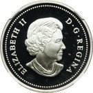 1 Dollar  - Elizabeth II (Canadian flag; coloured red)