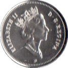 25 Cents - Elizabeth II (Colored Canada Day)