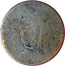½ Penny - George Ords (Bust & Harp)