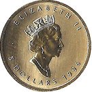 5 Dollars - Elizabeth II (3rd Portrait; 1/10 oz. Gold Bullion Coinage)