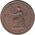 ½ Penny - imitation (Britannia & Eagle)