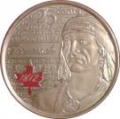 25 Cents - Elizabeth II (War of 1812, Tecumseh; colourized)