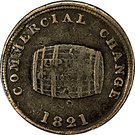 ½ Penny (Sloop Token - Commercial Change, Cask)