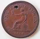 1 Penny Token (Wellington Peninsular token to Vittoria)