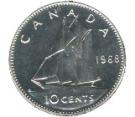 10 Cents - Elizabeth II (2nd portrait; Ottawa mint)