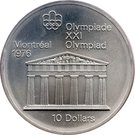 10 Dollars - Elizabeth II (Temple of Zeus)