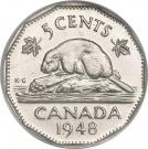5 Cents - George VI (w/o IND:IMP:)