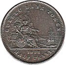 ½ Penny / 1 Sou (Quebec Bank Token)