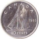 10 Cents - Elizabeth II (2nd portrait, silver)