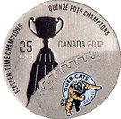 25 Cents - Elizabeth II (Grey Cup History; Hamilton Tiger-Cats)