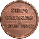 ½ Penny ( Ships colonies & commerce - Bar ampersand)