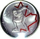 25 Cents - Elizabeth II (Speed Skating; coloured)