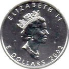 5 Dollars - Elizabeth II (1 oz. Spring Maple Leaf; coloured)