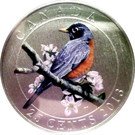 25 Cents - Elizabeth II (American Robin)