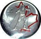 25 Cents - Elizabeth II (Cross-country skiing; coloured)