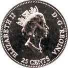 25 Cents - Elizabeth II (Celebration; coloured)