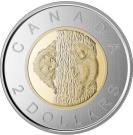 2 Dollars - Elizabeth II (Baby Raccoons; specimen set)