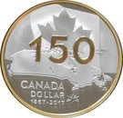 1 Dollar - Elizabeth II (Our Home and Native Land; gold-plated)