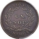 1 Sou (Belleville - 18 cherry leaves / 3 shamrocks)