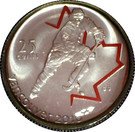 25 Cents - Elizabeth II (Ice Hockey; coloured)