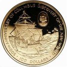 100 Dollars - Elizabeth II (Christopher Columbus)