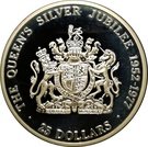 25 Dollars - Elizabeth II (Silver Jubilee)