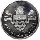 5 Dollars - Elizabeth II (2nd portrait; Silver)