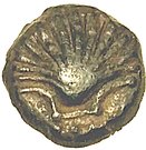 Quadrans AIBS (Edetans, Arse/Saguntum mint, scallop and dolphin)